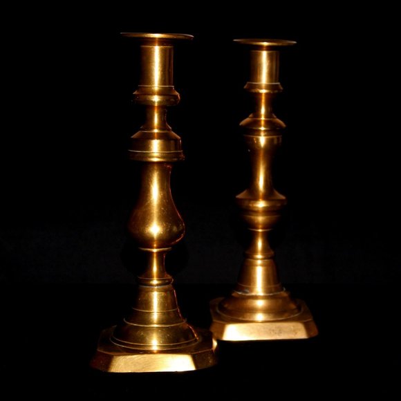 Pair of Vintage Brass Candlesticks | Candle Holders - Picture 1 of 5